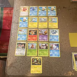 Vintage Pokemon 17 Card Lot LP - Image 1