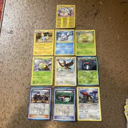 Pokemon Vintage 10 Card Lot Damaged - Image 1