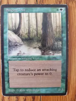 Magic The Gathering SINGING TREE ARABIAN NIGHTS Moderate Play READ SEE PHOTOS - Image 2