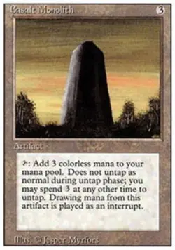 [1x] Basalt Monolith Slight Play, English Revised Edition MTG Magic - Image 1