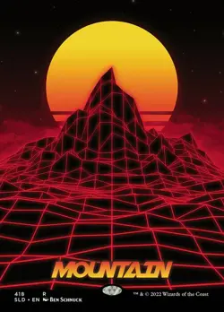 [1x] Mountain (418) - Foil - Hand-Drawn Near Mint, English Secret Lair MTG Magic - Image 1
