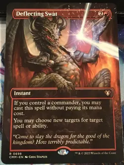 Deflecting Swat (Borderless) - Commander Masters (CMM) *Damage on the Back - Image 1