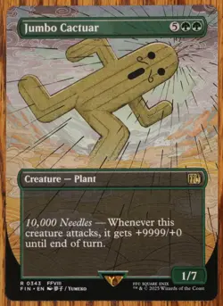 MTG Jumbo Cactuar Borderless Magic The Gathering Final Fantasy NM/Mint - Image 1