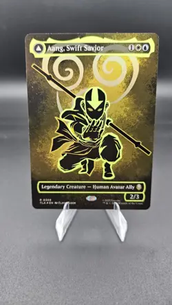 Aang, Swift Savior (Borderless) (Neon Ink Foil) Avatar: The Last Airbender MTG - Image 1