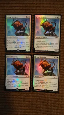 Magic: the Gathering / MtG Foil Felidar Sovereign x4 Promo - Image 1