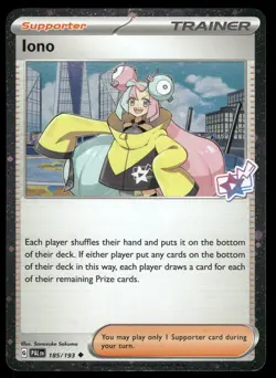 Iono - (Cosmo Foil) 185/193 Holo Pokemon Card - Image 1