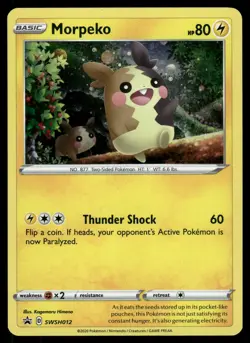 Morpeko Cosmos Holo Promo SWSH012 Pokemon Card - Image 1