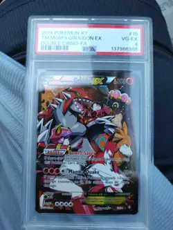 Pokemon TCG Team Magma's Groudon EX Holo Full Art Rare Card - Image 1