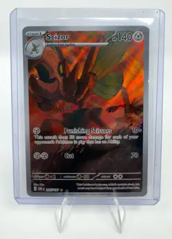 Pokemon 2023 SV03 Obsidian Flames Scizor 205/197 Illustration Rare Holo - Image 1