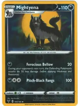Mightyena 104/185 Vivid Voltage Reverse Holo Uncommon Pokemon Card Pokemon NM/M - Image 1