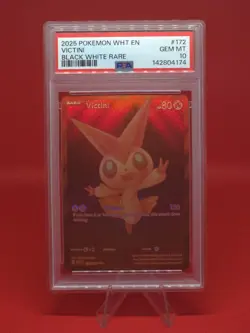 Pokemon TCG PSA 10 GEM MINT Victini 172/086 Sv: White Flare Holo - Image 1