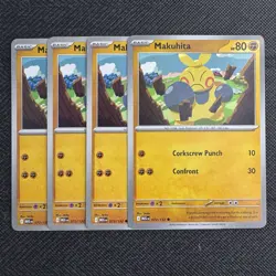 4x Makuhita | Mega Evolution | 072/132 NM | Common | Pokemon TCG Playset - Image 1