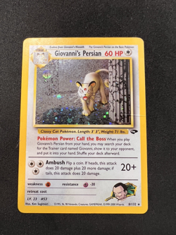Giovanni's Persian 8/132 Holo Rare - Pokemon Gym Challenge WOTC DMG - Image 1