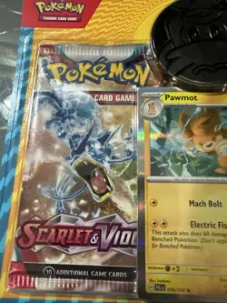 Pokemon TCG: Pawmot Holographic Card with 2 Booster Packs & Coin Factory Sealed 820650808982 - Image 2