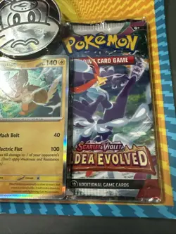 Pokemon TCG: Pawmot Holographic Card with 2 Booster Packs & Coin Factory Sealed 820650808982 - Image 3