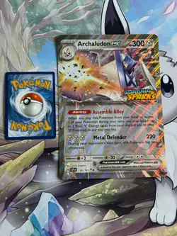 Pokemon TCG Archaludon EX Card 130/191 Surging Sparks OVERSIZED STAMPED JUMBO - Image 1