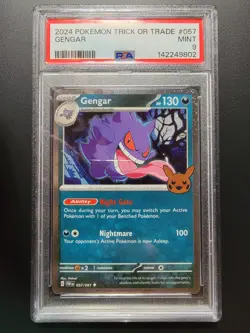 2024 POKEMON TCG TRICK OR TRADE #057 GENGAR PSA 9 Mint Graded - Image 1