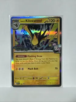 Pokemon Iono's Kilowattrel 182 SVP Black Star Promo Scarlet Violet Holo Stamped - Image 1