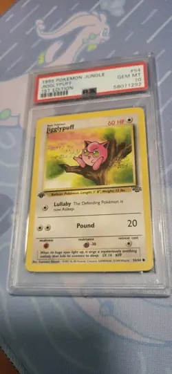 1999 Pokemon Jungle 1st Edition Jigglypuff #54/64 PSA 10 - Image 1