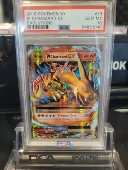 MEGA CHARIZARD EX PSA 10 2016 POKEMON XY EVOLUTIONS #13/108 4098 - Image 1