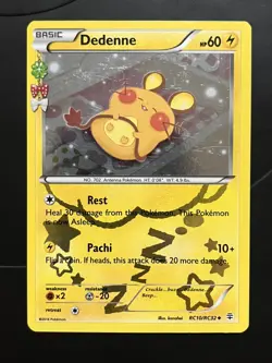 Dedenne RC10/RC32 Generations Holo 2016 Pokemon TCG Card Radiant Collection - Image 1