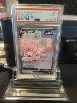 2021 POKEMON SWORD & SHIELD CHILLING REIGN #183 FULL ART/BLISSEY V PSA 10 - Image 1