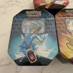 Pokemon Hidden Fates GX Tins Set of 3 - Charizard, Gyarados, Raichu | NEW SEALED - Image 3