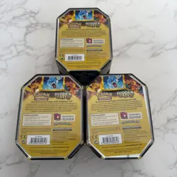 Pokemon Hidden Fates GX Tins Set of 3 - Charizard, Gyarados, Raichu | NEW SEALED - Image 5