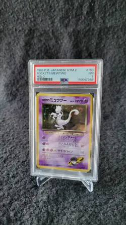 Pokemon TCG Rocket's Mewtwo Holo #150 Challenge from the Darkness PSA 7 Japanese - Image 1
