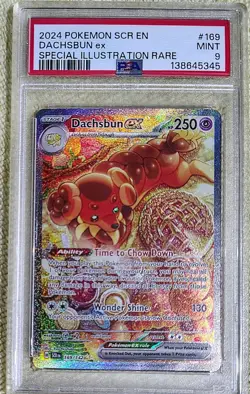 2024 Pokemon SV Stellar Crown Dachsbun ex #169/142 - PSA 9 Mint - Image 1