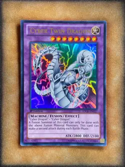 Yugioh Cyber Twin Dragon SDCR-EN037 Ultra Rare 1st Ed LP - Image 1