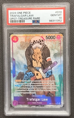 2024 One Piece ST10-010 TR - Trafalgar Law Treasure Rare - PSA 10 - Image 1