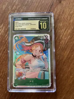 ONE PIECE Graded CGC Pristine 10 Nami OP14-031 SR Japanese - Image 1