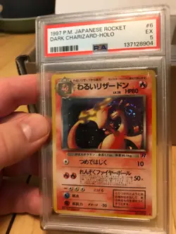 Dark Charizard Team Rocket Holo With Swirl Japanese PSA 5 - Image 1