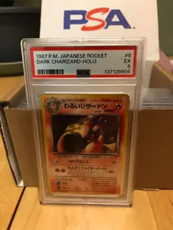 Dark Charizard Team Rocket Holo With Swirl Japanese PSA 5 - Image 2