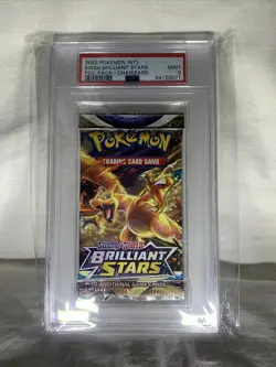PSA 9 Charizard Graded Pokemon Cards - Sword & Shield: Brilliant Stars - BOOSTER - Image 1