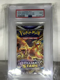 PSA 9 Charizard Graded Pokemon Cards - Sword & Shield: Brilliant Stars - BOOSTER - Image 2
