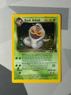 Pokemon Cards Dark Arbok 2/82 Team Rocket Holo Rare - Image 1