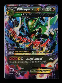 M Rayquaza EX 61/108 Ultra Rare XY - Roaring Skies Pokemon Card - Image 1