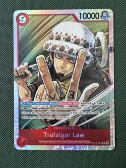 Trafalgar Law - OP14-009 The Azure Sea's Seven Foil ONE PIECE TCG SR Card - Image 1