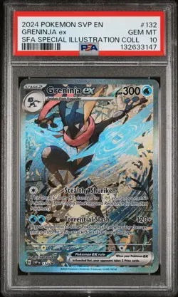 Greninja Ex SVP 132 PSA 10 Shrouded Fable Black Star Promo Pokemon Card Game - Image 1