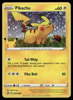 Pikachu (General Mills) SWSH039 Holo Pokemon Card - Image 1