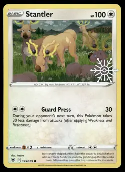 Stantler (Cosmos Holo) Holiday Calendar 125/189 Pokemon Card - Image 1