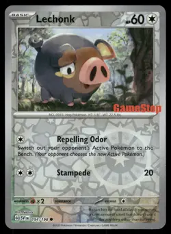 Lechonk (Gamestop Promo) 154/198 Reverse Holo Pokemon Card - Image 1
