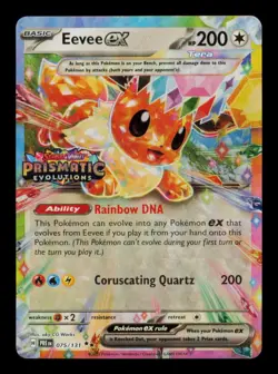 Pokemon Card Eevee ex 075/131 Prismatic Evolutions Surprise Box Promo NM 2025 - Image 1
