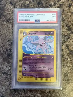 2003 POKEMON AQUAPOLIS #H9 ESPEON-HOLO PSA 7 - Image 1