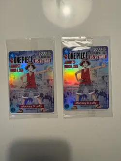 2 BRAND NEW - Sealed One Piece Monkey.D.Luffy College Basketball US Voyage - Image 1