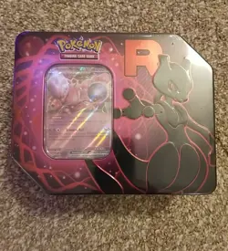 Pokemon TCG Team Rocket Tin Mewtwo Ex - 5 Booster Packs + Promo - NEW SEALED - Image 1