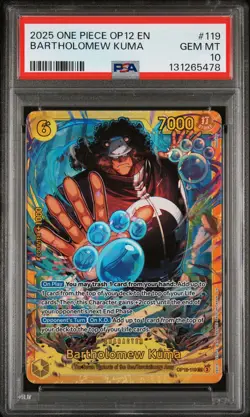 2025 ONE PIECE OP12-LEGACY OF THE MASTER #119 BARTHOLOMEW KUMA PSA 10 - Image 1