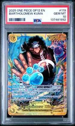 PSA 10 Bartholomew Kuma OP12 #119 2025 One Piece Legacy Of The Master SEC - Image 1